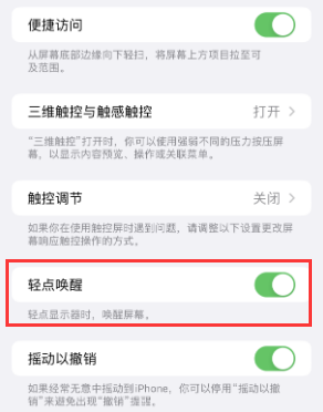 宾川苹果授权维修站分享iPhone轻点无法唤醒怎么办 