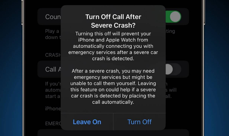 宾川苹果14维修分享 iPhone 14 和 Apple Watch 上关闭崩溃检测 